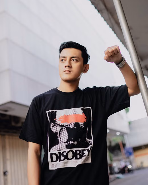 Camiseta Preta Estampada